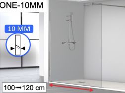 Shower screen, 110x195 cm, 10 mm fixed glass - ONE-10MM