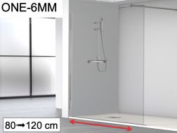 Shower screen, 80x195 cm, 6 mm fixed glass - ONE-6MM