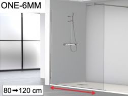 Shower screen, 90x195 cm, 6 mm fixed glass - ONE-6MM
