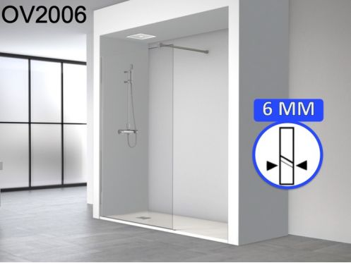 Shower screen, 6 mm fixed glass - OV2006