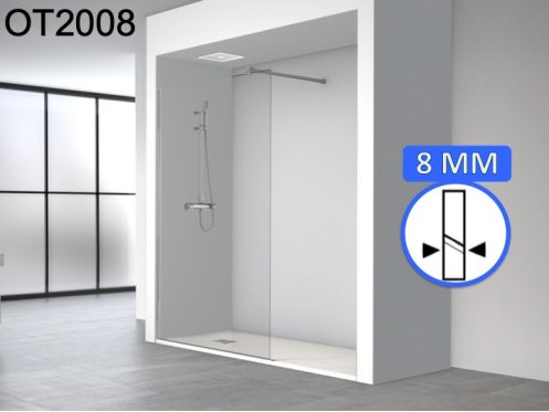Shower screen, 8 mm fixed glass - OT2008