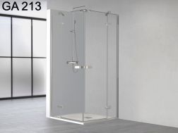 Shower enclosure, hinged door, corner, on fixed in alignment - GA213