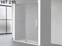 Sliding shower door, with fixed glass - HIT 210