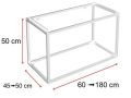 Black or white steel structure, for suspended washbasin, made to measure - ATELIER ZE50