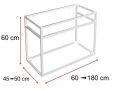 Black or white steel structure, for suspended washbasin, made to measure - ATELIER ZE60