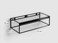 Black structure, suspended, for washbasin, depth 50 cm - FRAME