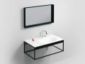 Black structure, suspended, for washbasin, depth 50 cm - FRAME