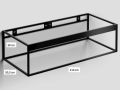 Black structure, suspended, for washbasin, depth 50 cm - FRAME