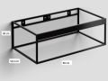 Black structure, suspended, for washbasin, depth 50 cm - FRAME
