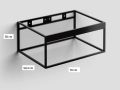 Black structure, suspended, for washbasin, depth 50 cm - FRAME