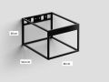 Black structure, suspended, for washbasin, depth 50 cm - FRAME