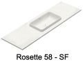 Washbasin, wall-hung or countertop, in mineral resin - ROSETTE 58