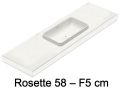 Washbasin, wall-hung or countertop, in mineral resin - ROSETTE 58