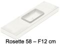 Washbasin, wall-hung or countertop, in mineral resin - ROSETTE 58