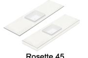 Washbasin, wall-hung or countertop, in mineral resin - ROSETTE 45