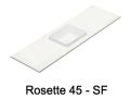 Washbasin, wall-hung or countertop, in mineral resin - ROSETTE 45