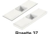Washbasin, wall-hung or countertop, in mineral resin - ROSETTE 37