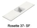 Washbasin, wall-hung or countertop, in mineral resin - ROSETTE 37