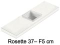 Washbasin, wall-hung or countertop, in mineral resin - ROSETTE 37