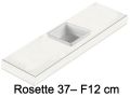 Washbasin, wall-hung or countertop, in mineral resin - ROSETTE 37