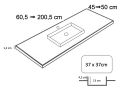 Washbasin, wall-hung or countertop, in mineral resin - ROSETTE 37