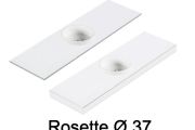 Washbasin, wall-hung or countertop, in mineral resin - ROSETTE Ø 37