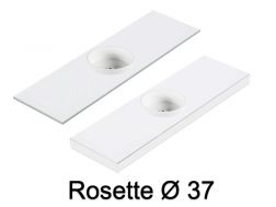 Washbasin, wall-hung or countertop, in mineral resin - ROSETTE Ø 37