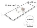 Washbasin, wall-hung or countertop, in mineral resin - ROSETTE  37