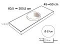 Washbasin, wall-hung or countertop, in mineral resin - ROSETTE  37