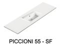 Washbasin, wall-hung or countertop, in mineral resin - PICCIONI 55