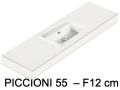 Washbasin, wall-hung or countertop, in mineral resin - PICCIONI 55