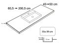 Washbasin, wall-hung or countertop, in mineral resin - PICCIONI 55
