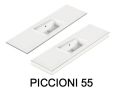 Washbasin, wall-hung or countertop, in mineral resin - PICCIONI 55