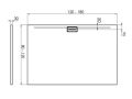 Shower tray, design front drain - ELIT