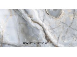 Eunoia Blue 60x120, 120x120 cm - Marble effect tiles