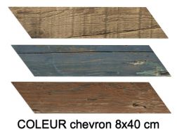 COLEUR - Tiles with a wooden parquet look, herringbone pattern
