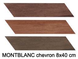 MONTBLANC - Tiles with a wooden parquet look, herringbone pattern
