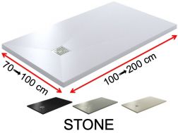 Shower trays, extra flat, non-slip - STONE