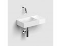 VALE 38  CLOU Wall-Mounted Basin 38x19 cm, right ledge, integrated waste