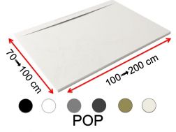 Shower tray with frontal channel - POP