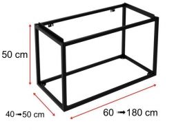 Black or white steel structure, for suspended washbasin, made to measure - ATELIER ZE50