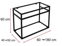 Black or white steel structure, for suspended washbasin, made to measure - ATELIER ZE60