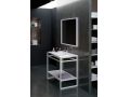 Steel structure, on feet, for washbasin, black or white finish, made to measure - ATELIER ZE85