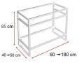 Steel structure, on feet, for washbasin, black or white finish, made to measure - ATELIER ZE85