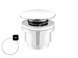 Matte white push-up basin waste