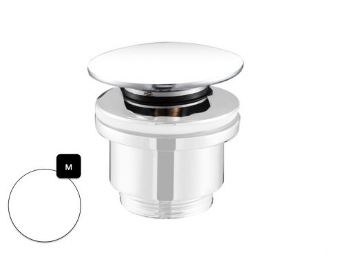 Matte white push-up basin waste