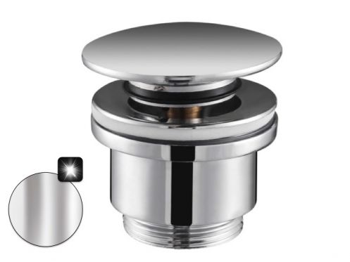 Chrome push-up basin waste