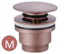 Matte champagne push-up basin waste