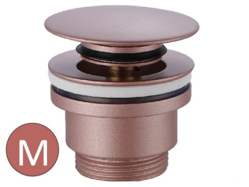 Matte champagne push-up basin waste