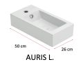 Washbasin, 50 x 26 cm, tap on the left - Auris left